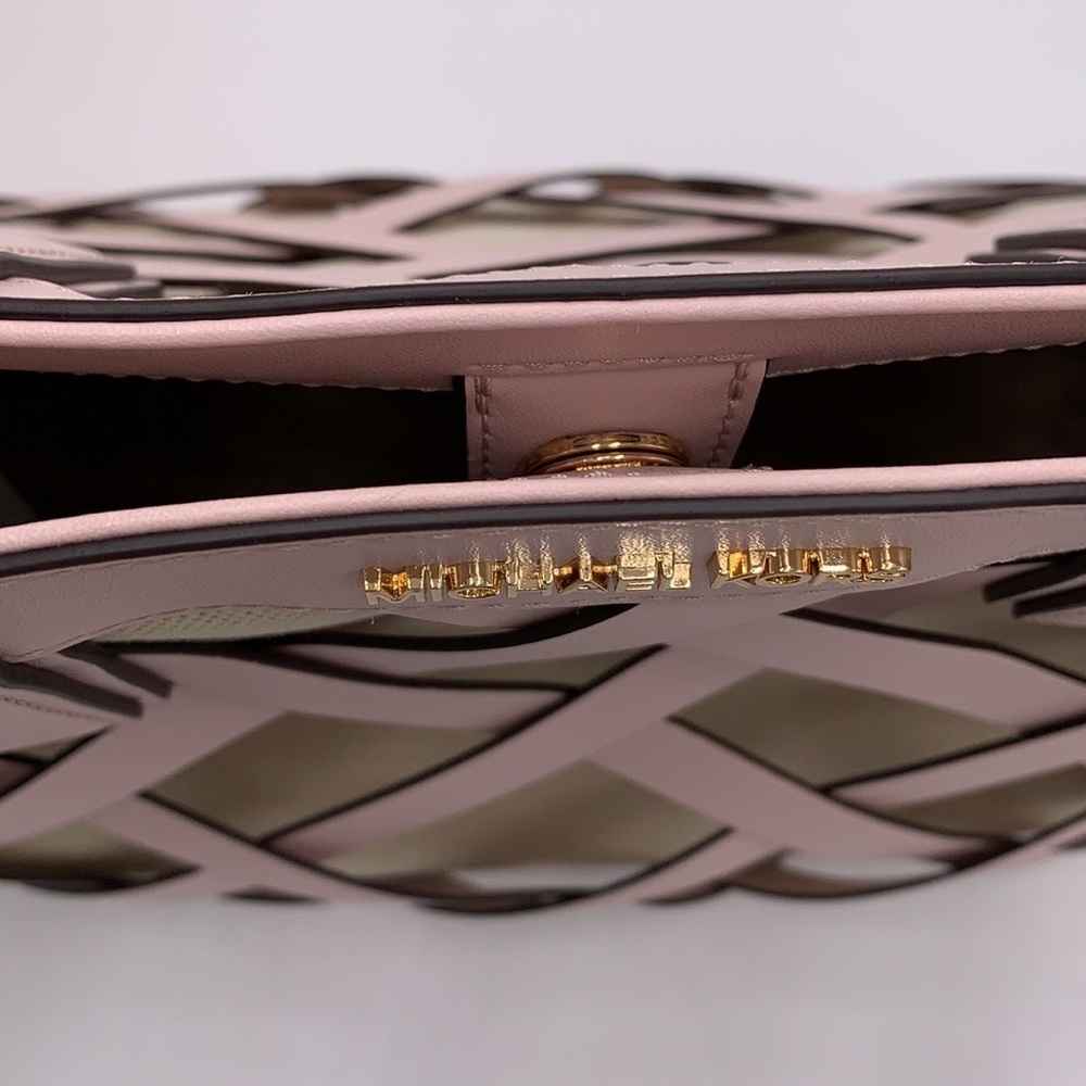 MICHAEL KORS SIENNA Large Tote Shoulder BAG In POWDER BLUSH Leather Canvas - Picture 14 of 16